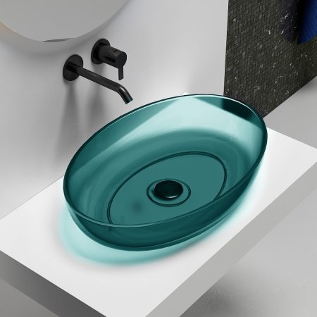 Раковина-чаша Abber Kristall 60 AT2801Aquamarin Бирюзовая 