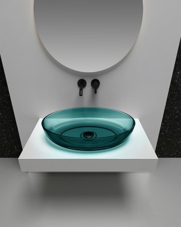 Раковина-чаша Abber Kristall 60 AT2801Aquamarin Бирюзовая 