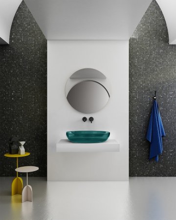 Раковина-чаша Abber Kristall 60 AT2801Aquamarin Бирюзовая 