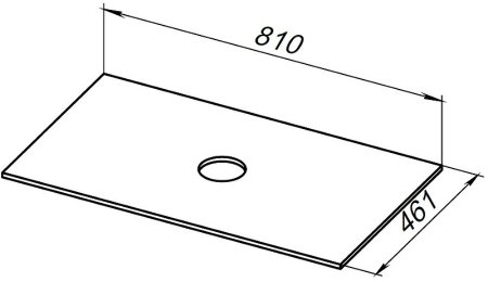 Столешница под раковину Allen Brau Reality 80 1.32023.G Графит 