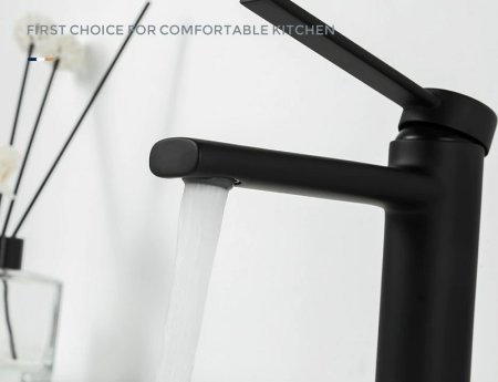 Смеситель для раковины Frap H67-6 F1067-6 Черный матовый 