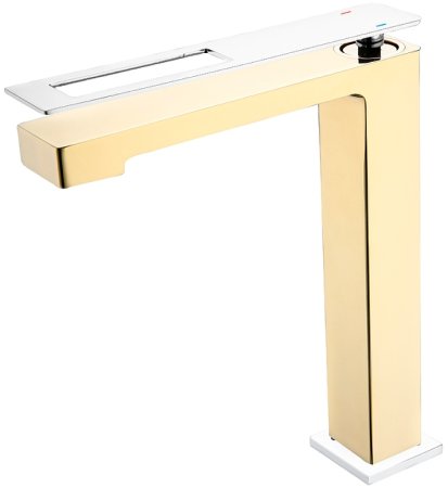 Смеситель для раковины Boheme Q 142-GCR Золото Хром 