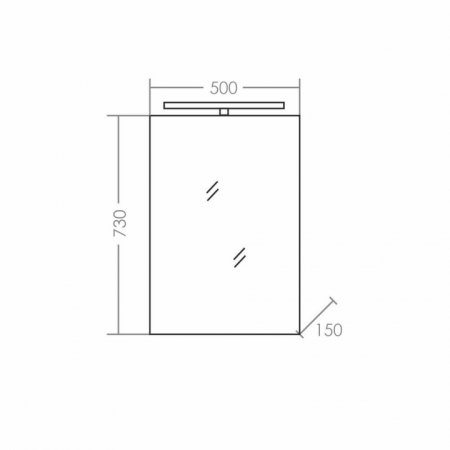 Зеркало-шкаф СаНта Стандарт 50 с подсветкой 