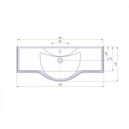Тумба Санта Монарх 120 с умывальником Классик 120 