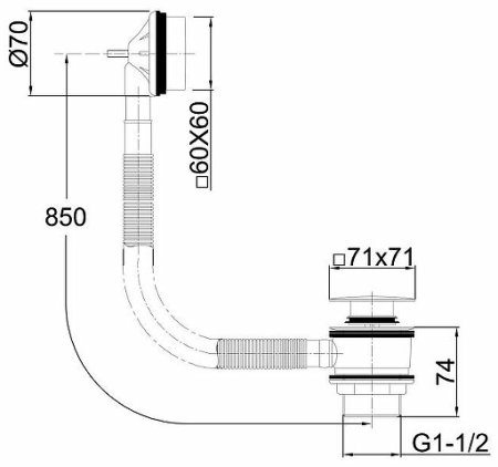 Слив-перелив Allen Brau Infinity 5.21028-31 click-clack Черный матовый 