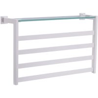 Электрический полотенцесушитель Black&White Universe N-333W 58х35 333WN с полкой Белый матовый