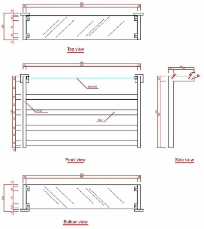 Электрический полотенцесушитель Black&White Universe N-333W 58х35 333WN с полкой Белый матовый 
