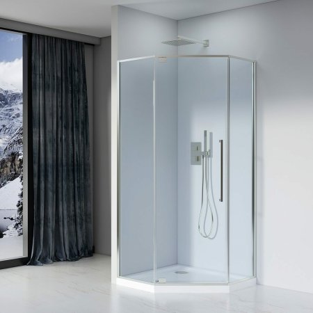 Душевой уголок Black&White Stellar Wind S815 CC 90x90 815900C профиль Хром стекло прозрачное 