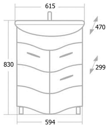 Тумба с раковиной Onika Лайн 60.12 