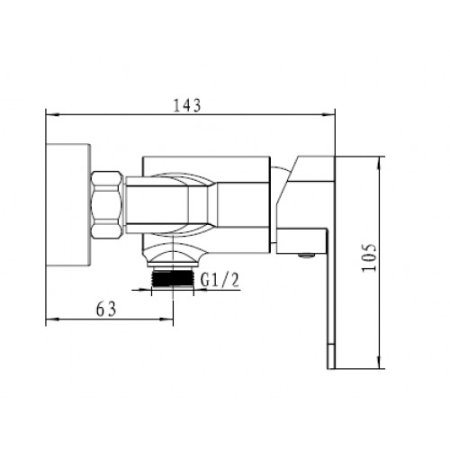 Смеситель для душа Kaiser Sonat 34477-1 Бронза 