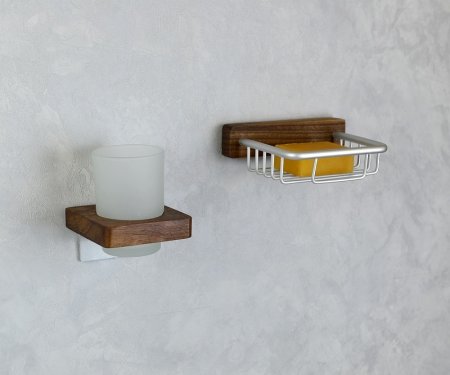 Стакан для зубных щеток Bronze de Luxe Forest 10704C Орех Хром матовый 