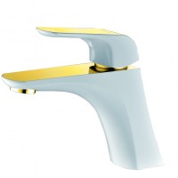 Смеситель для раковины Landberg LB-13201-D120 G-W Белый/Золото