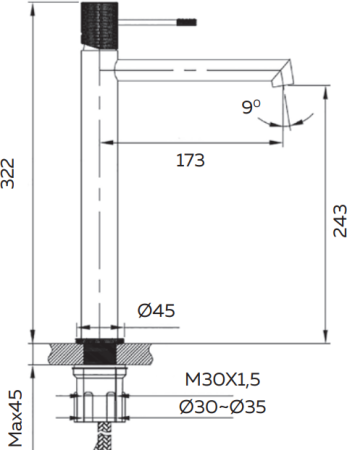 Смеситель для раковины AltroBagno Intento 010217 BiOp 
