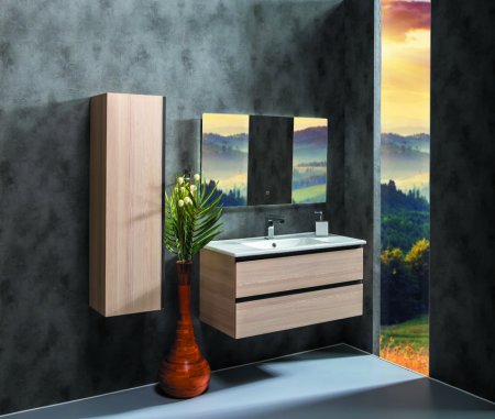 Тумба с раковиной Capolda 100 антрацит light wood 