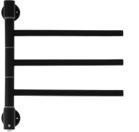 Полотенцесушитель электрический поворотный Energy I chrome G3K черный матовый, скрытое/наружное подключение, 440мм х 400мм