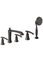 Смеситель на борт ванной с душем AltroBagno Beatrice 02-01.05 Br.Ne черный