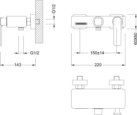 Смеситель Timo Torne 4314/17Y для ванны с душем, золото матовое 