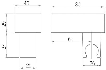 Держатель ручного душа Paini Dax 82CR185 Хром 