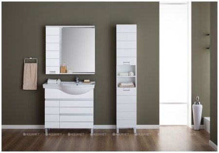 Шкаф-пенал для ванной Aquanet Доминика 35 белый 