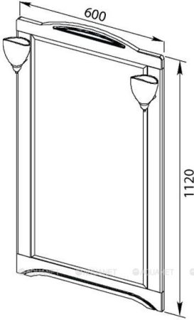 Зеркало Aquanet Луис 65 темный орех 