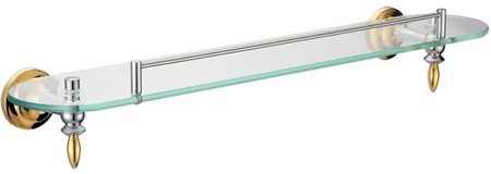 Стеклянная полка Melana MLN-820004 Хром Золото 