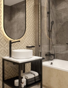 Смеситель для раковины высокий Deante JASMIN BGJ_N20K чёрный матовый 