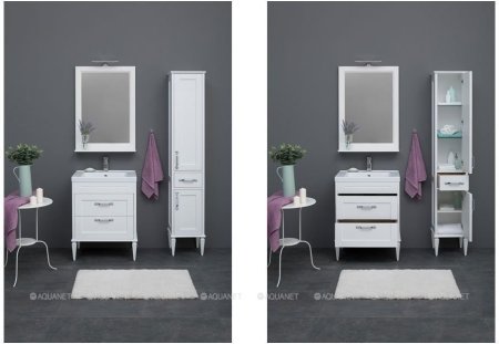 Тумба с раковиной Aquanet Денвер 65 белый 