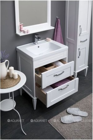 Тумба с раковиной Aquanet Денвер 65 белый 