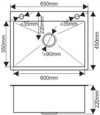 Кухонная мойка Melana Profline H6545 Сатин 