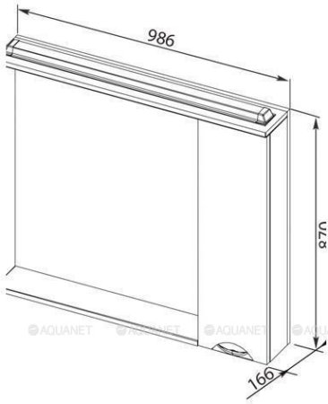 Зеркало-шкаф Aquanet Гретта 100 венге 