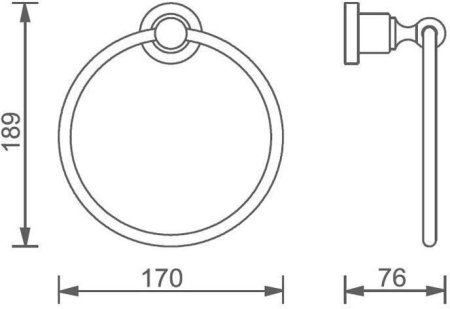 Полотенцедержатель Aquanet 3880 латунь 