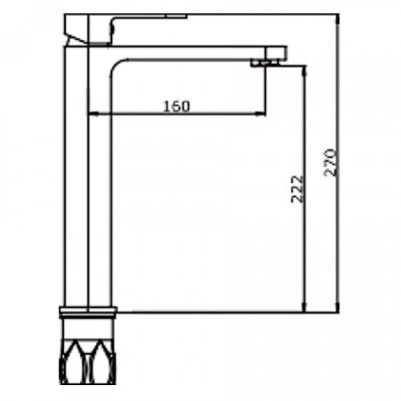 Cмеситель для раковины ViEiR V283512-C Черный 