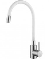 Смеситель для кухни с гибким изливом HANSEN H59304GF Хром/Белый