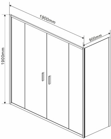 Душевой уголок Vincea Garda 190х90 VSR-1G29019CL профиль Хром стекло прозрачное 