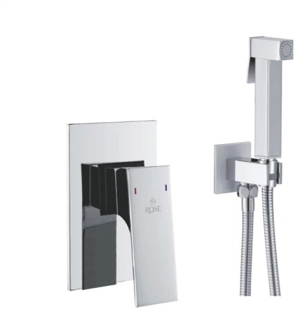 Гигиенический душ со смесителем Rose R1005, хром 