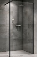 Душевая перегородка Abber Immer Offen 100 AG66100B профиль Черный стекло прозрачное