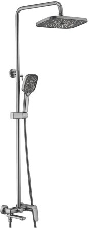 Душевая система Shevanik S8536T, оружейная сталь 
