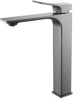 Смеситель для раковины высокий Shevanik S6111T, оружейная сталь