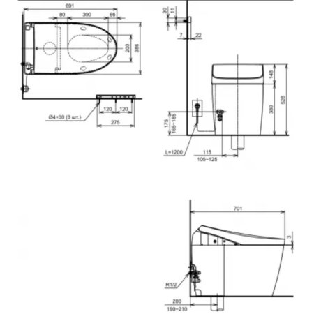 Унитаз приставной Toto Neorest CS989VT#NW1 