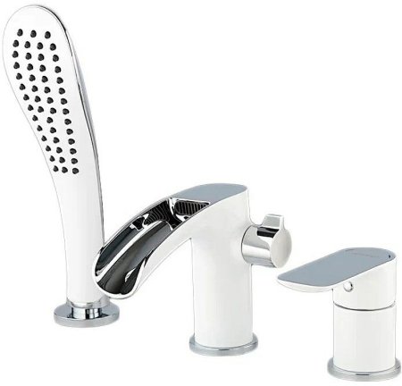 Смеситель на борт ванны Gappo G48 G1148-8 Белый Хром 