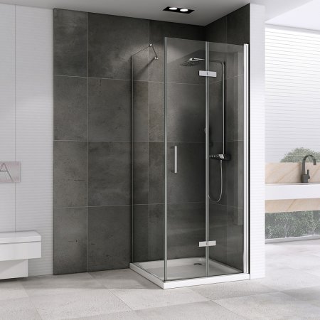 Душевой уголок Abber Zart 100x80 AG08100P-S81 профиль Хром стекло прозрачное 