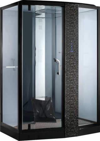 Душевая кабина Orans SR-89102RS черная, с баней 
