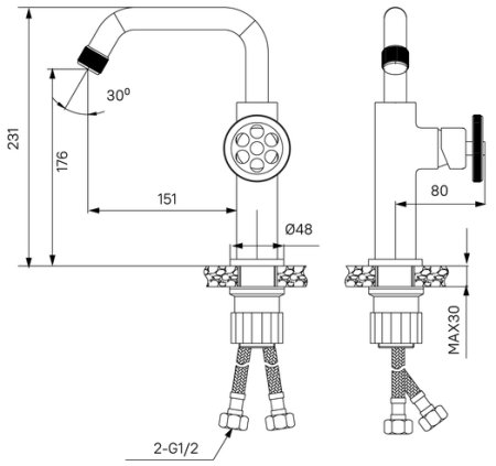 Смеситель для раковины IDDIS Grange GRABLR0i01 чёрный матовый 