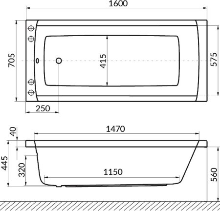 Акриловая ванна Excellent Aquaria WAEX.AQU16.SOFT 160x70 