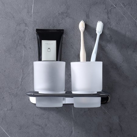 Стакан для зубных щеток Abber Nord AA1557 двойной Хром 