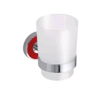 Стакан Bemeta Trend-I 104110018c настенный, хром/красный, матовое стекло