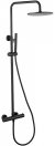 Душевая система Abber Wasser Kreis AF8160B с термостатом Черная матовая 