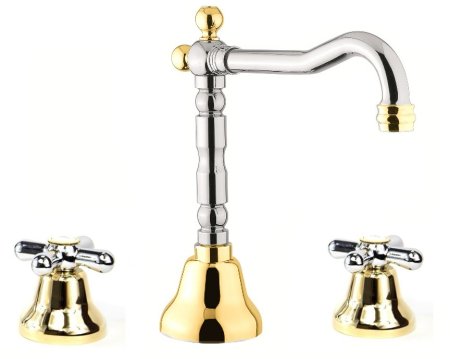 Смеситель для раковины Webert Armony AM750202017, хром/золото 