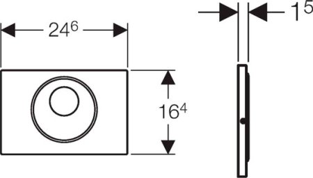 Привод бесконтактного смыва Geberit Sigma 10 115.890.SN.5 нержавеющая сталь 