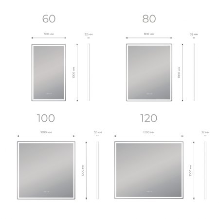 Зеркало VIGO Roberta z.ROB.100.Luxe, 100 см 